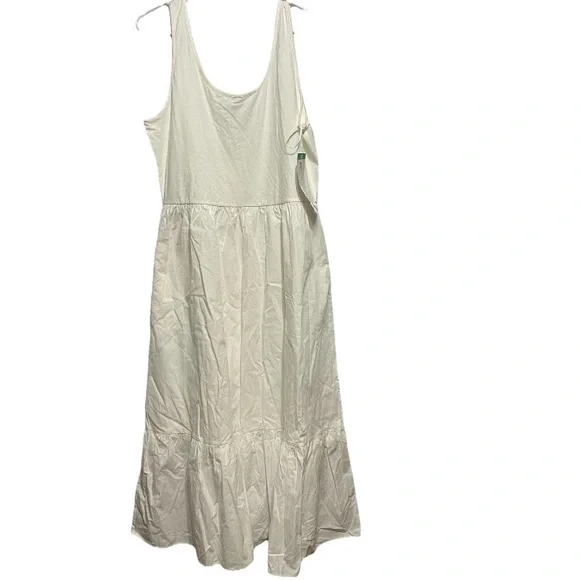 Steve Madden Women's Sleeveless Maxi Dress – Scoop Neck, White XL Cottagecore - Picture 2 of 6